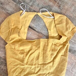 NEW Yellow Cropped Blouse